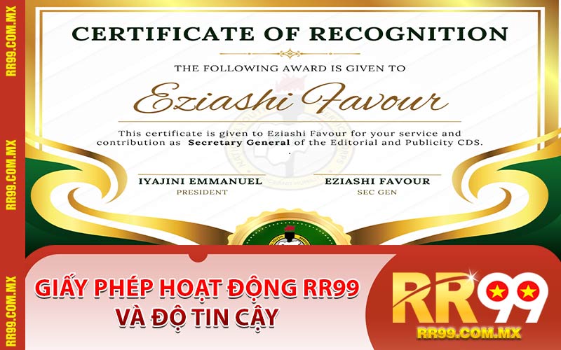 Giấy Phép Hoạt Động RR99 Và Độ Tin Cậy